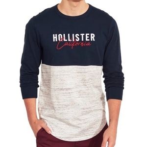 Hollister long sleeve Tee-shirts blue/gray men’s size S